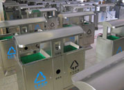 不銹鋼垃圾桶批量生產(chǎn)半成品圖展示