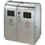 手工制作高檔室內不銹鋼高鐵站分類垃圾桶