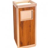 仿木紋玫瑰金垃圾桶