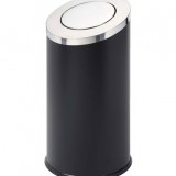 金屬斜切搖蓋烤漆垃圾桶