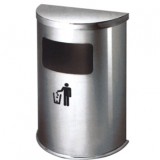 不銹鋼半圓靠墻式果皮箱