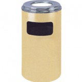 歐式斜口翻蓋鐵皮垃圾桶