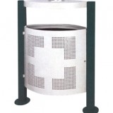 戶(hù)外社區(qū)沖孔鋼制垃圾桶