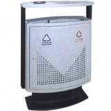 戶外單桶鋼制垃圾桶