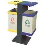 小區(qū)帶煙缸分類垃圾桶