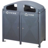 步行街分類鋼制垃圾桶