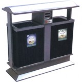 銀灰分類環保鋼制垃圾桶