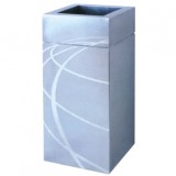 不銹鋼蝕刻方形垃圾桶