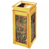 四菱角鈦金座地煙灰桶