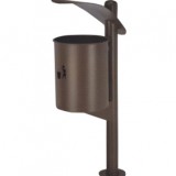 別墅戶(hù)外圓形鋼制垃圾桶