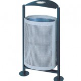 戶(hù)外橢圓鋼板沖孔垃圾桶