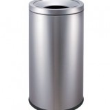 高檔噴砂立式不銹鋼商務斜口垃圾桶
