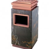 單桶座地鈦金垃圾桶