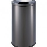 酷黑烤漆鐵皮垃圾桶