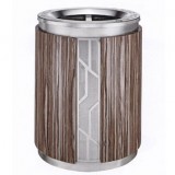 城市廣場烤漆鐵皮垃圾桶