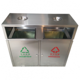 雙煙灰缸戶外兩分類不銹鋼垃圾桶