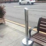 不銹鋼圓柱滅煙垃圾桶圖片