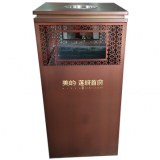 物業室內電梯口方形不銹鋼果皮箱