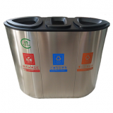 機場商場室內三分類不銹鋼垃圾桶