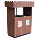 環(huán)保塑木花箱鋼木分類垃圾桶