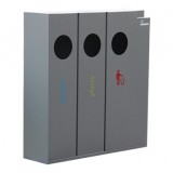 出口酒店三分類鋼板垃圾桶