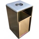 室內(nèi)電梯口方形鋼制果皮箱