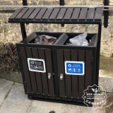 公園鋼木成品垃圾桶價格