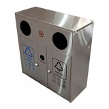 戶外方形兩分類不銹鋼垃圾箱