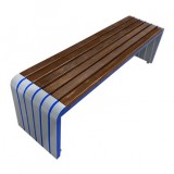 戶外園林鋼木休息等候椅