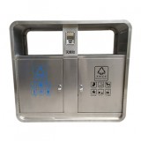 戶外街道不銹鋼兩分類垃圾箱