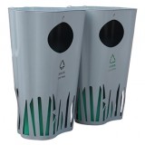 戶外異形加厚不銹鋼分類垃圾桶