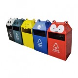 戶外卡通動漫造型不銹鋼分類垃圾桶