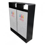 商場廣場戶外不銹鋼鏤空分類垃圾桶