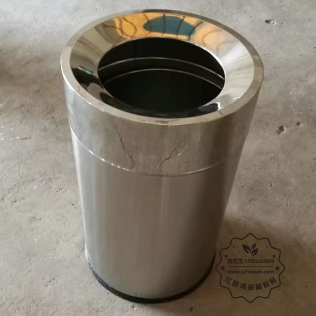 高檔室內不銹鋼垃圾箱圖片