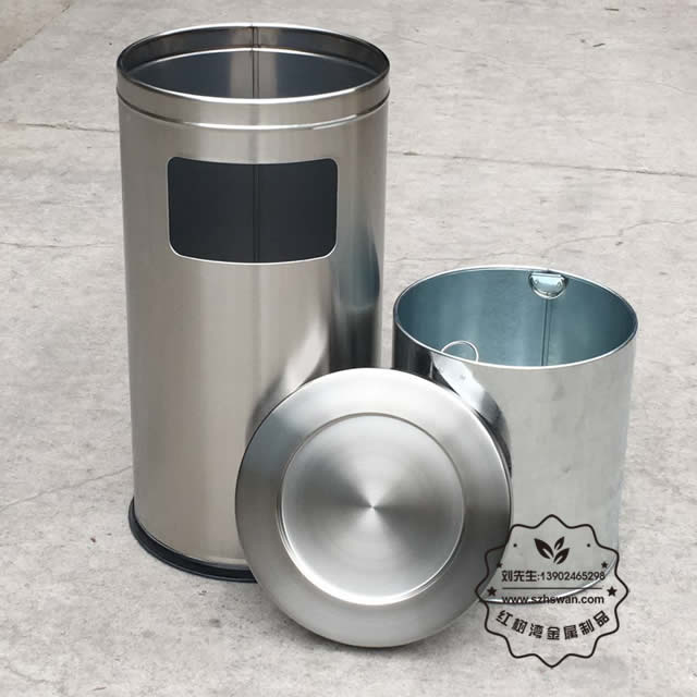 高檔室內不銹鋼垃圾箱圖片