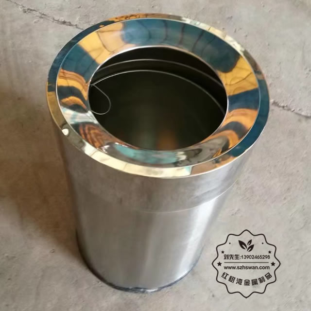 高檔室內不銹鋼垃圾箱圖片
