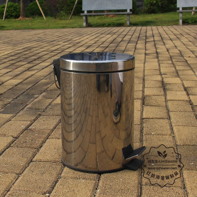 高檔室內不銹鋼垃圾箱圖片