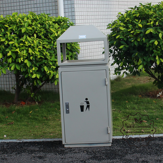 室內(nèi)屋形鋼制垃圾桶圖片002