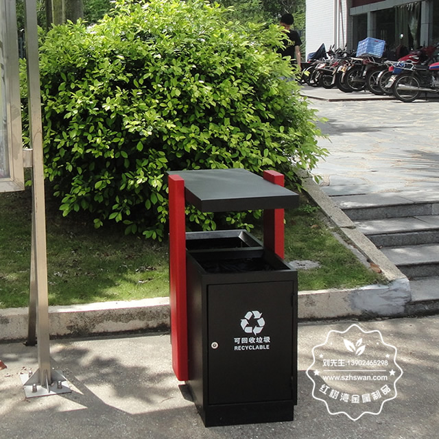 校園分類鋼制垃圾箱圖片3