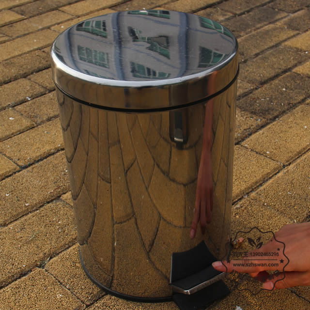 高檔室內不銹鋼垃圾箱圖片