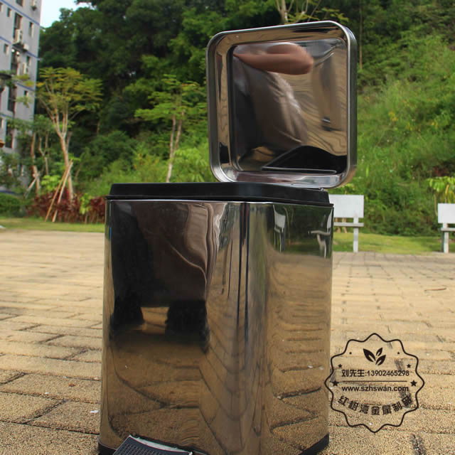 高檔室內不銹鋼垃圾箱圖片