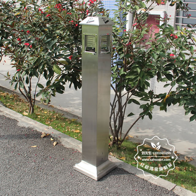 戶外方形不銹鋼煙灰柱001