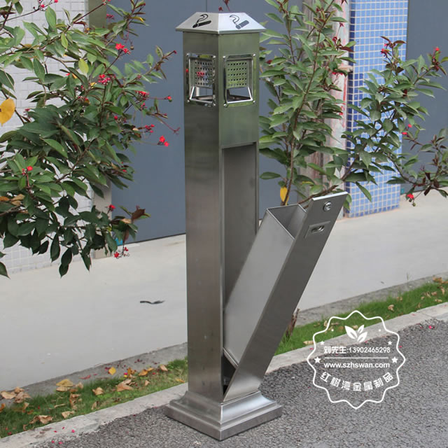 戶外方形不銹鋼煙灰柱005