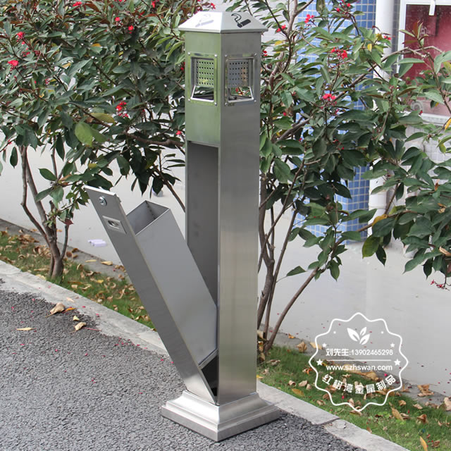 戶外方形不銹鋼煙灰柱006