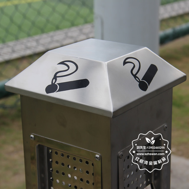 戶外方形不銹鋼煙灰柱007