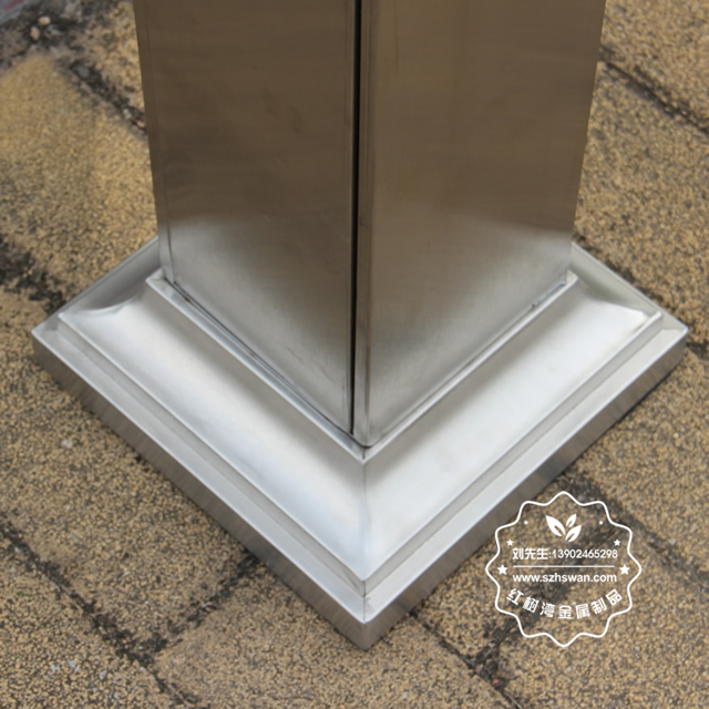 戶外方形不銹鋼煙灰柱008