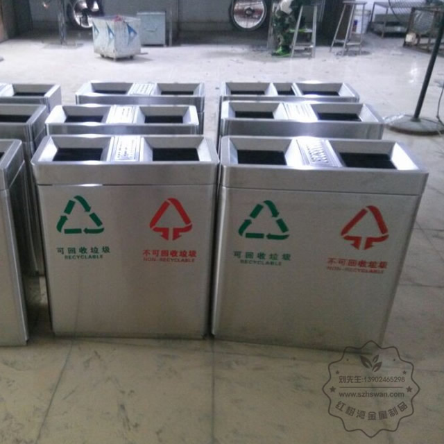 不銹鋼分類商場(chǎng)垃圾桶圖片001