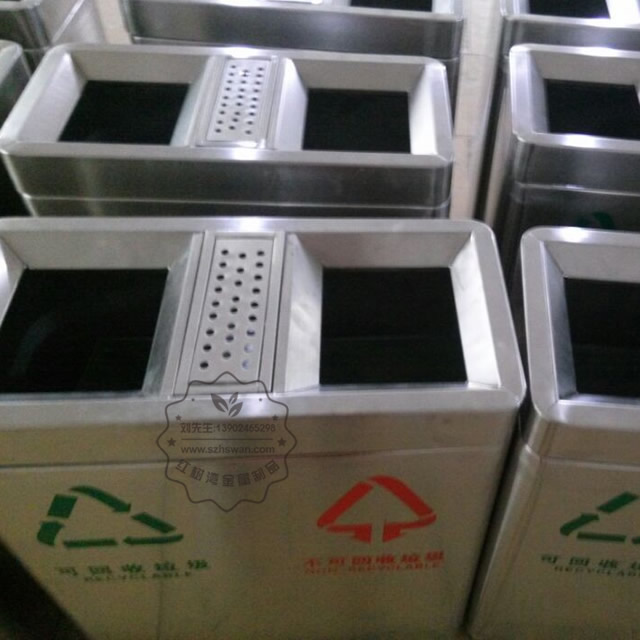 不銹鋼分類商場(chǎng)垃圾桶圖片002