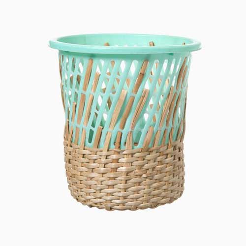 藤條廢棄桶重組創意垃圾桶更環保