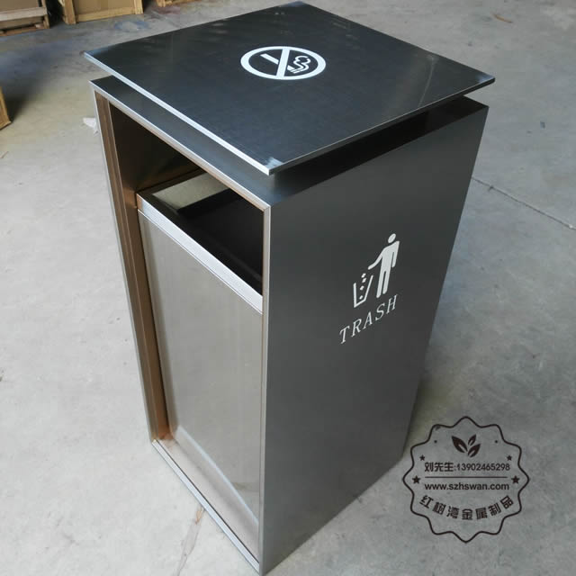 立式不銹鋼垃圾桶圖片002